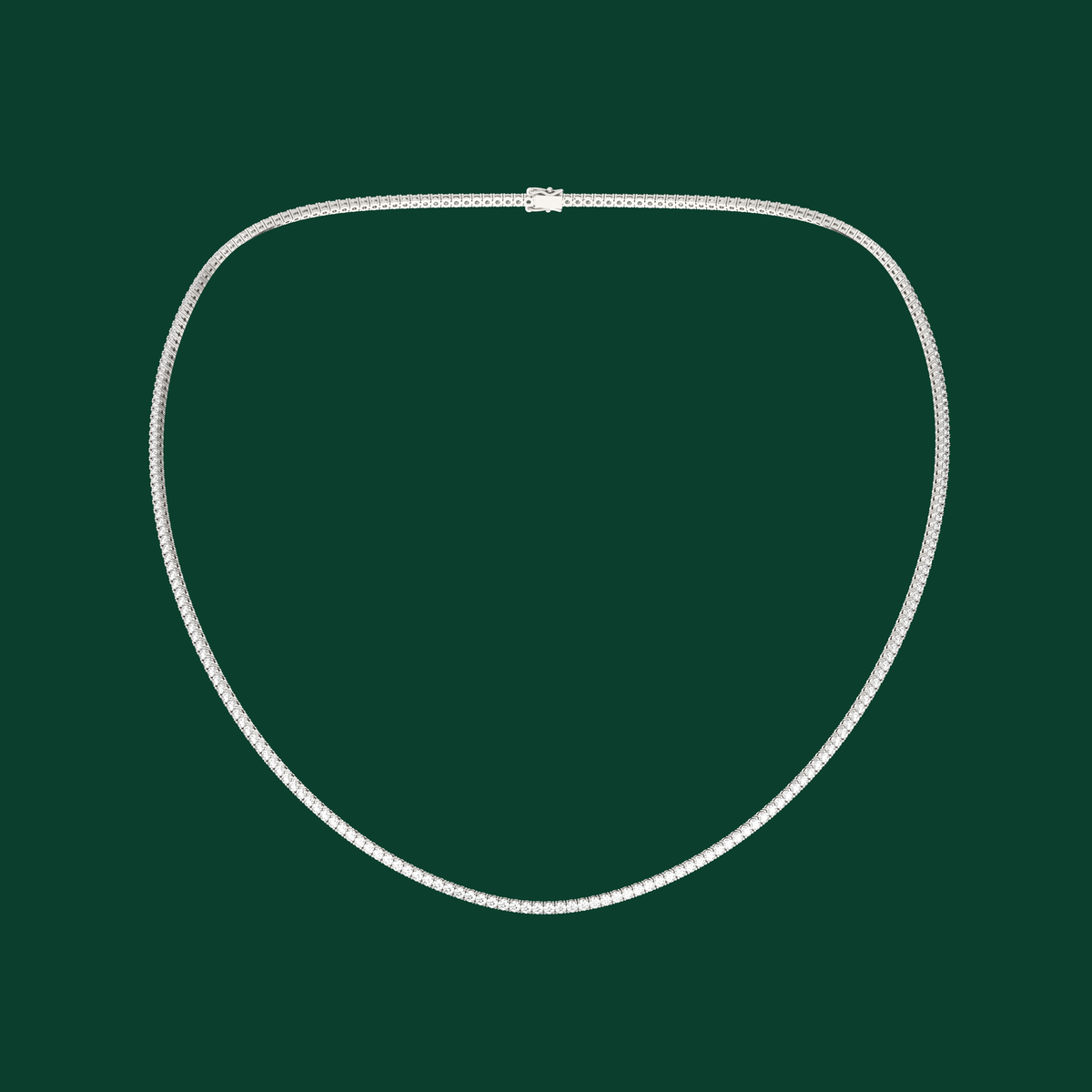 2mm Moissanite Tennis Necklace