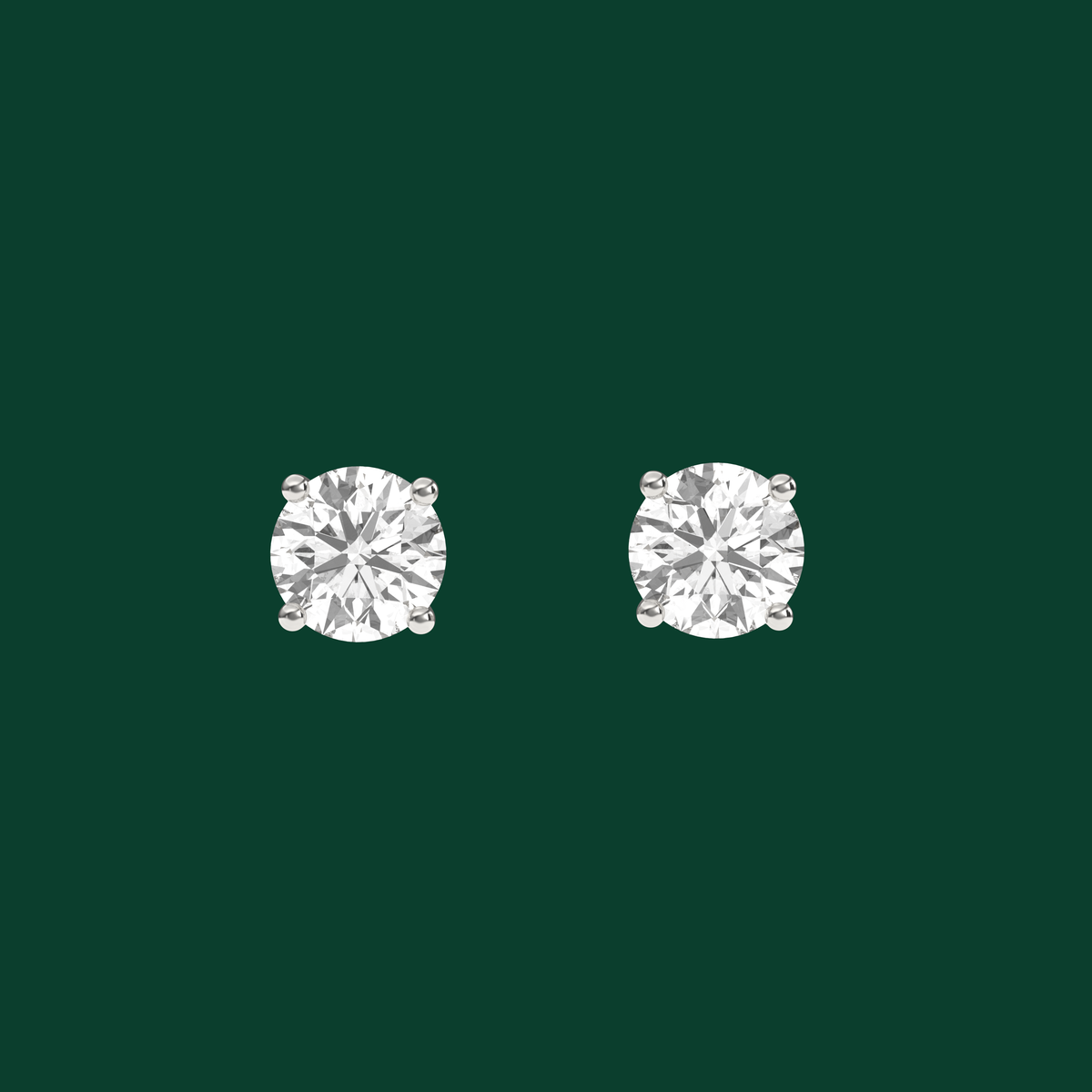 1.0ct Moissanite Stud Earrings