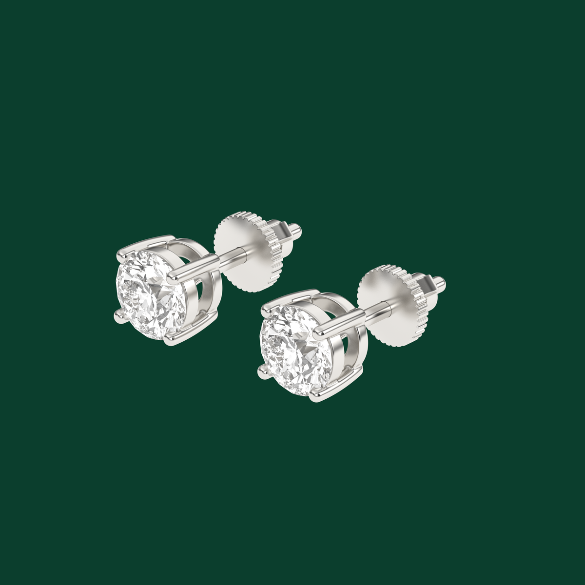 1.0ct Moissanite Stud Earrings