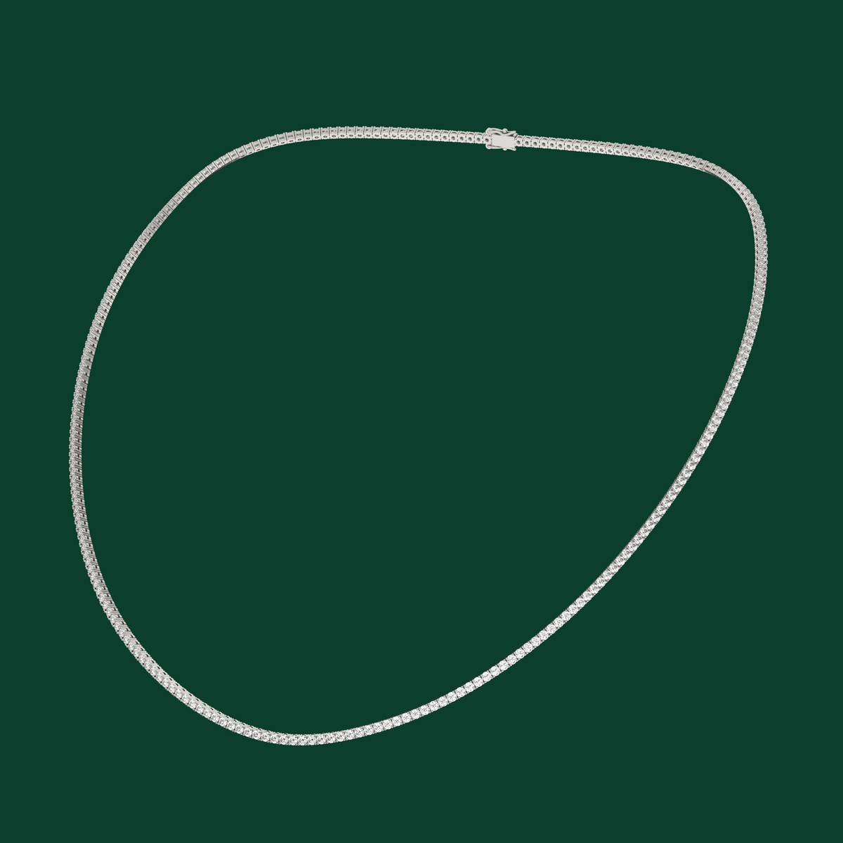 2mm Moissanite Tennis Necklace