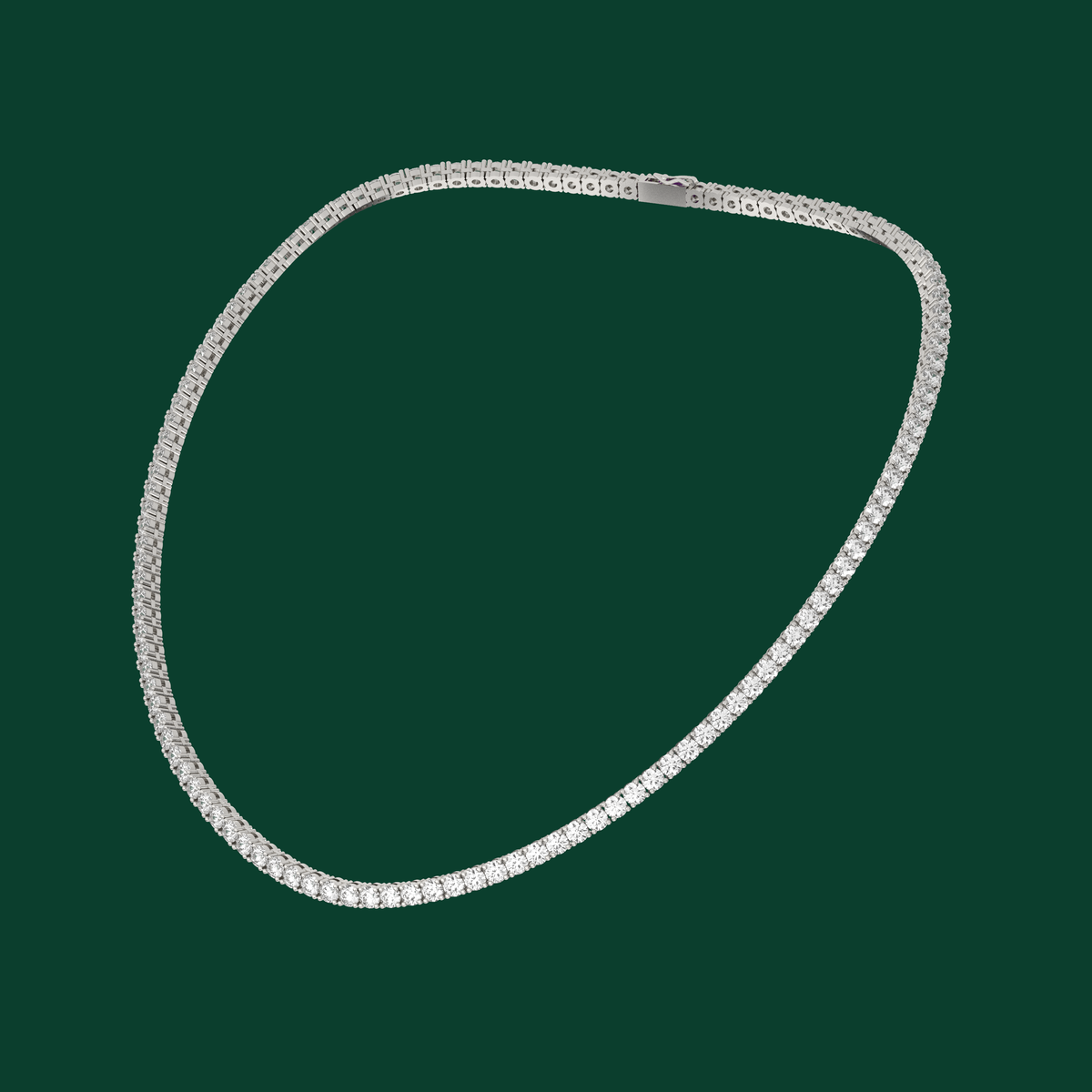 4mm Moissanite Tennis Necklace