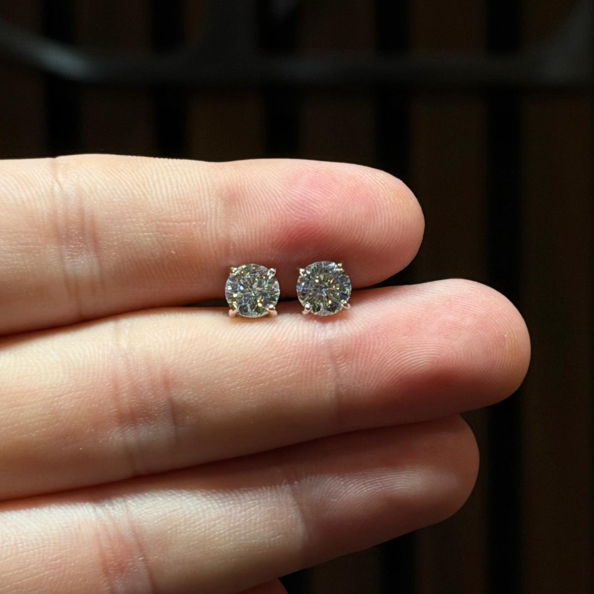 1.0ct Moissanite Stud Earrings