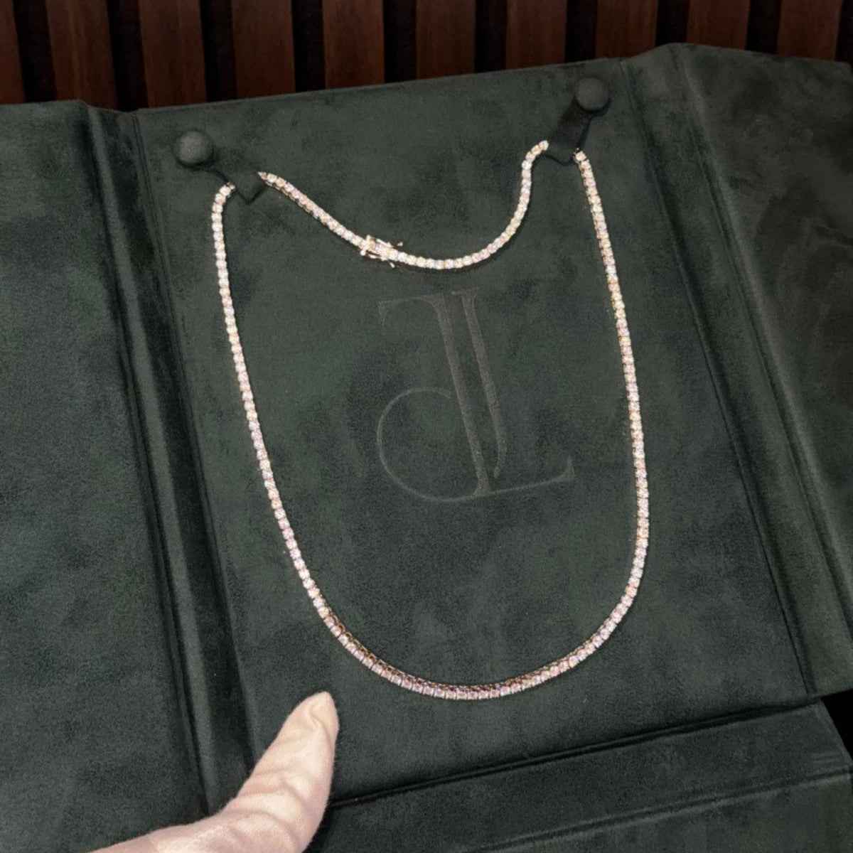 3mm Moissanite Tennis Necklace